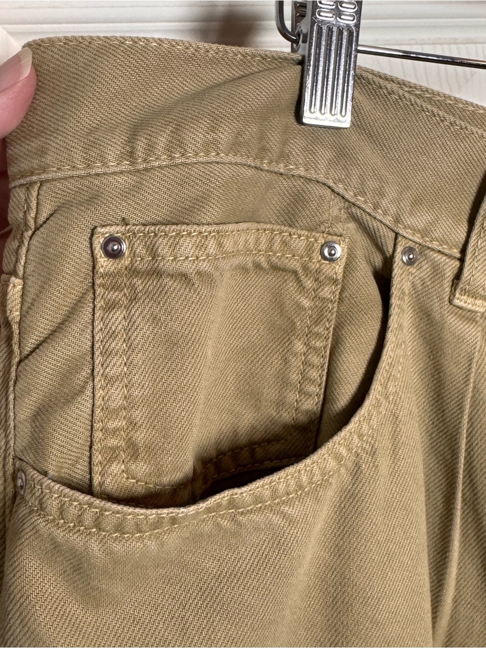 NWT Madewell Low-Slung Baggy Pleated Jeans Khaki W32 Airy Denim - Picture 8 of 15
